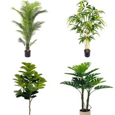 Large Artificial Realistic Tree Palm Olive Bamboo Monstera Fiddle-leaf Fig Fake