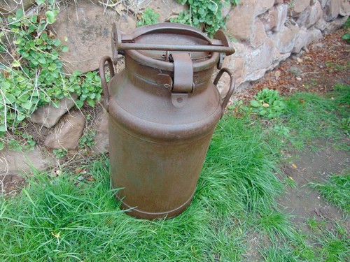 Vintage belgian milk churn - vintage,