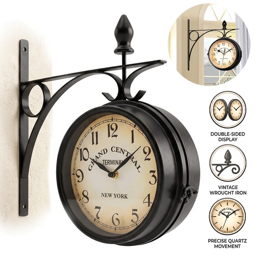 Wall clock garden double - clock, double-sided