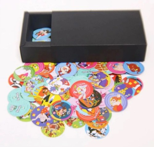 100 looney tunes pogs - 100,