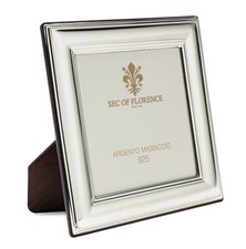 13x13 CORNICE PORTAFOTO in ARGENTO MASSICCIO 925 con retro in legno 13x13* 7201Q