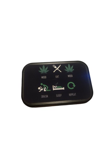 Tobacco tin 1oz hinged - tobacco,