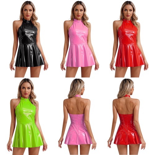 Women wet look pvc leather - women,