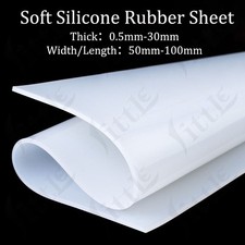 Solid Soft Silicone Rubber Sheet Translucent High Temp Mat Plate 0.5~30mm Thick