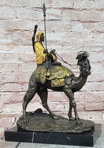 Bronze camel rider sculpture - rider,