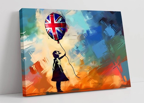 Banksy union jack balloon girl - banksy,