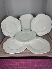 Shelley England Fine Bone China Vintage 1910-1925 White Dessert Plates X 6
