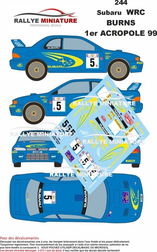 Decals ref 0244 subaru - decals,