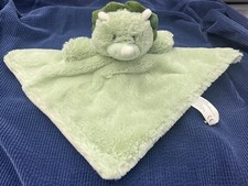 KELLY TOYS GREEN DINO SECURITY BLANKET K LUX PLUSH BABY LOVEY RATTLE TOY