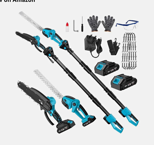 Cordless pole hedge - 4-in-1,