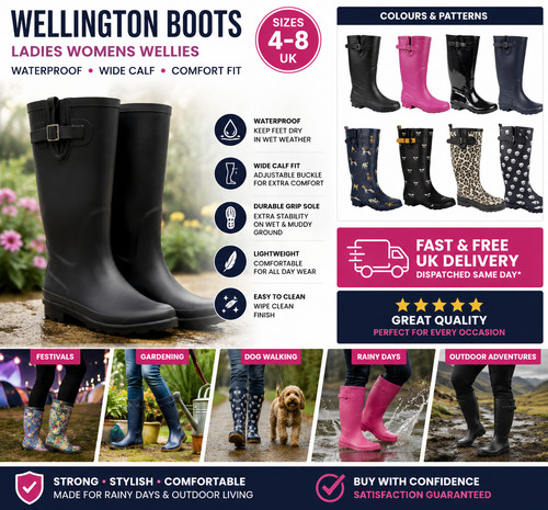 Wellington boots ladies womens - ladies,