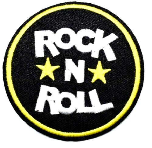 Rock roll embroidered patch - rock, n