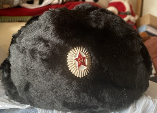 Faux fur russian trapper hat - faux,