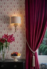 Laura Ashley Wallpaper Montague Ruby Made In GB 10m x 53 cm