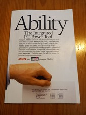 Ability Integrated PC Power Tool for Amstrad PC1512 Instruction Manual