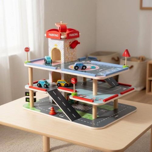 Level toy car garage - car,