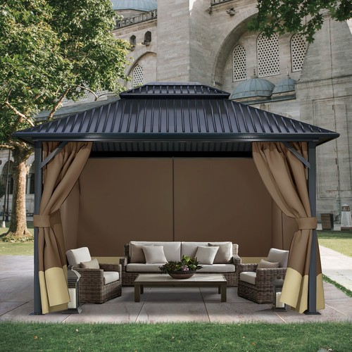 Aoodor x10 gazebo curtain - aoodor,