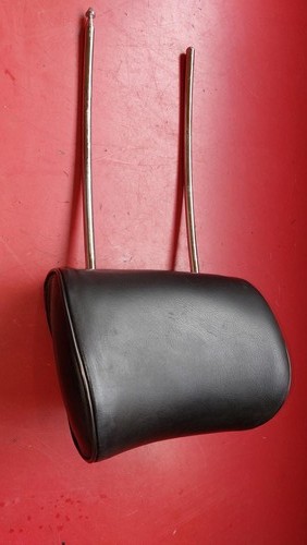 Front headrest leather - front, black