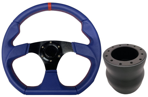 Blue black 350mm steering - 350mm,