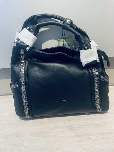 Luigi black leather shoulder - black,