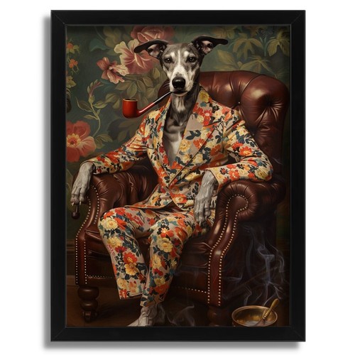 Chic greyhound floral suit - greyhound, in
