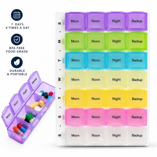 Day large pill box 28 - day,