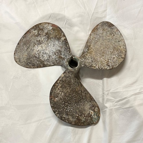 Vintage bronze boat propeller - boat,