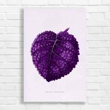 Botanical Leaf Purple Canvas Print Large Picture Wall Art