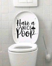 Toilet Seat Lid Sticker Quote