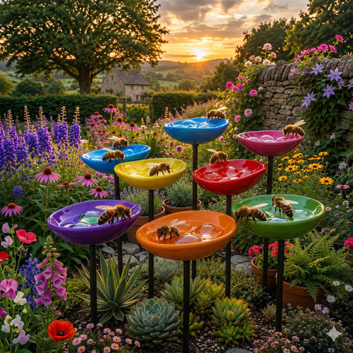 Bee watering station - watering, ceramic
