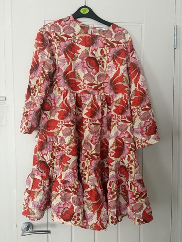 Zara pink floral tiered smock - pink,