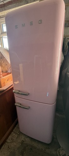 Pink retro smeg fridge - retro,