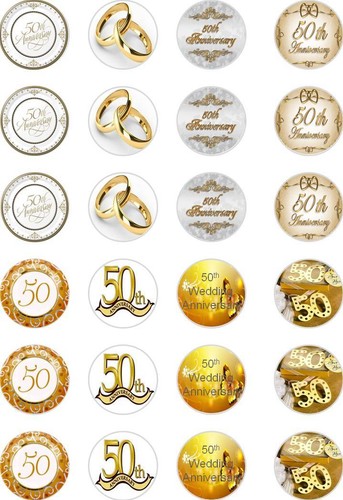 Precut 50th golden - 15,