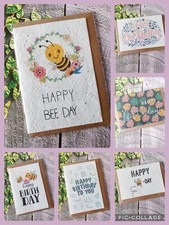 Plantable Wildflower Seed Paper Card Birthday