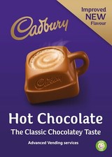 Cadbury's hot chocolate drink 73mm incup for in cup vending machine Klix Darenth