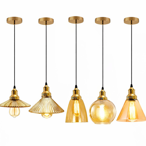 New modern glass shade amber - new,