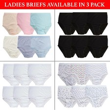 Ladies Ribbed Briefs 100%