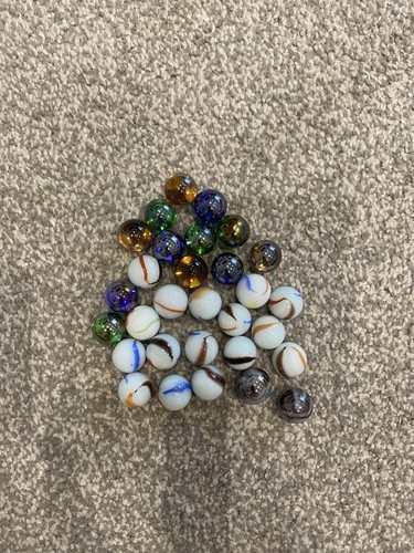 Glass marbles various mixed - glass,