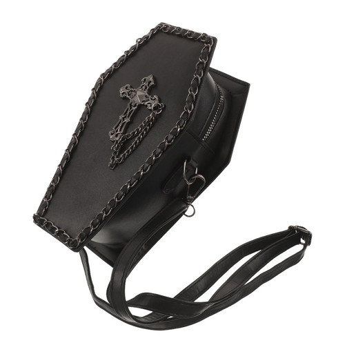 Black coffin shoulder bag - black,