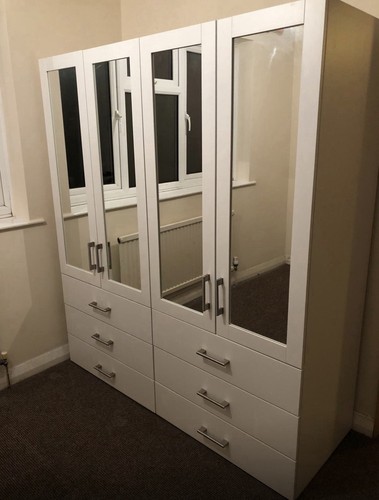 Ikea white mirrored double - ikea,