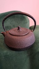 Nanbu Tetsubin Japanese Cast Iron Black Kettle Vintage