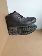Mens Cat Caterpillar "CARSEN MID" CHUKKA  ANKLE Coffee LEATHER Boots Sz UK 7. 