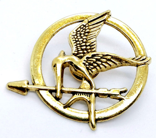 Mockingjay pin hunger - pin, (gold)
