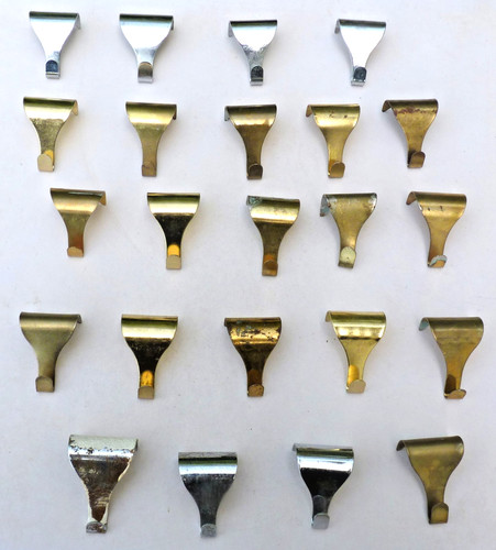 Picture rail hooks brass - hooks,