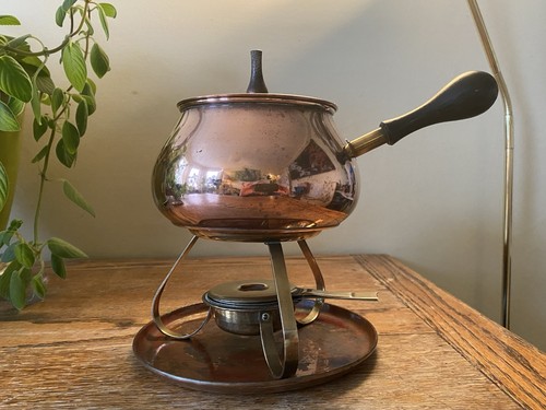 Vintage brass fondue - brass,