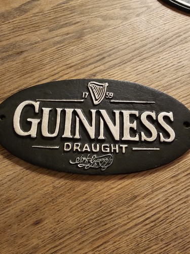 Guinness cast iron wall sign - guinness,