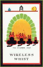  801 Vintage C1920-80 The Childrens Hour Single Wireless Whist Score Card unused