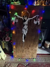 Original Art After Banksy Mixed Media Paint Consumer Jesus Christmas Graffiti XL