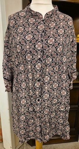 Black brown floral print - black/brown,