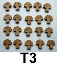 20 X FAIRY MUSHROOMS WOODEN
